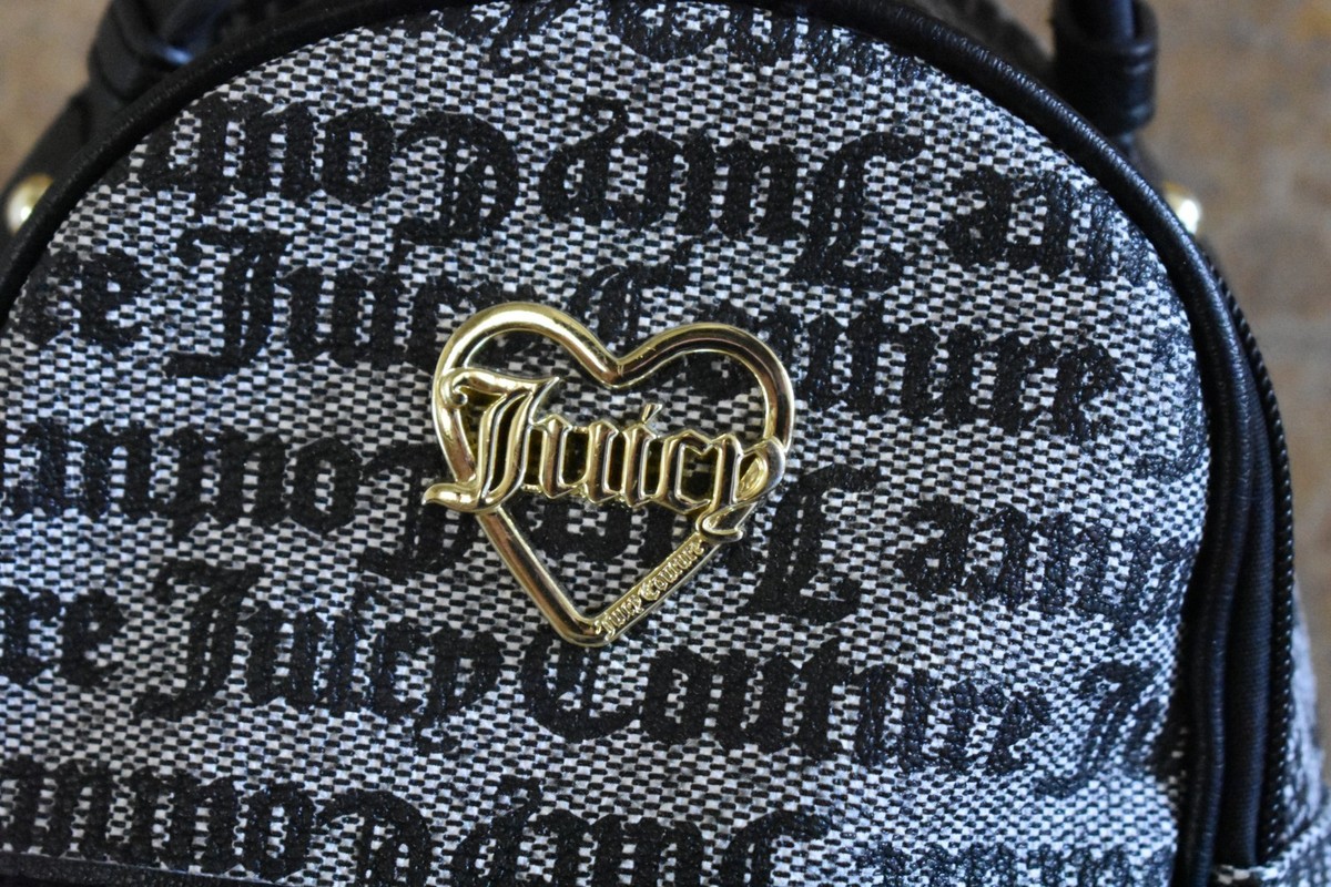 New Vintage Y2K Juicy Couture Mini Backpack Heart Metal logo all
