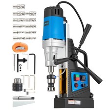ZELCAN 14000N Elektrische Magnetbohrmaschine 1800W 11 Bohrer HSS 12-27mm DE Plug
