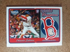 05 Topps 2004 World Series Champions Game Used Bat  Relic Orlando Cabrera BoSox!