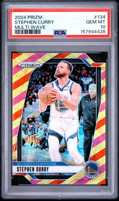 2024 PANINI PRIZM MULTI WAVE #134 STEPHEN CURRY 71/88 PSA 10