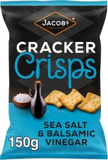 Jacob's Cracker Crisps Salt and Balsamic Sharing Bag, 150 g 150 g (Pack of 1)