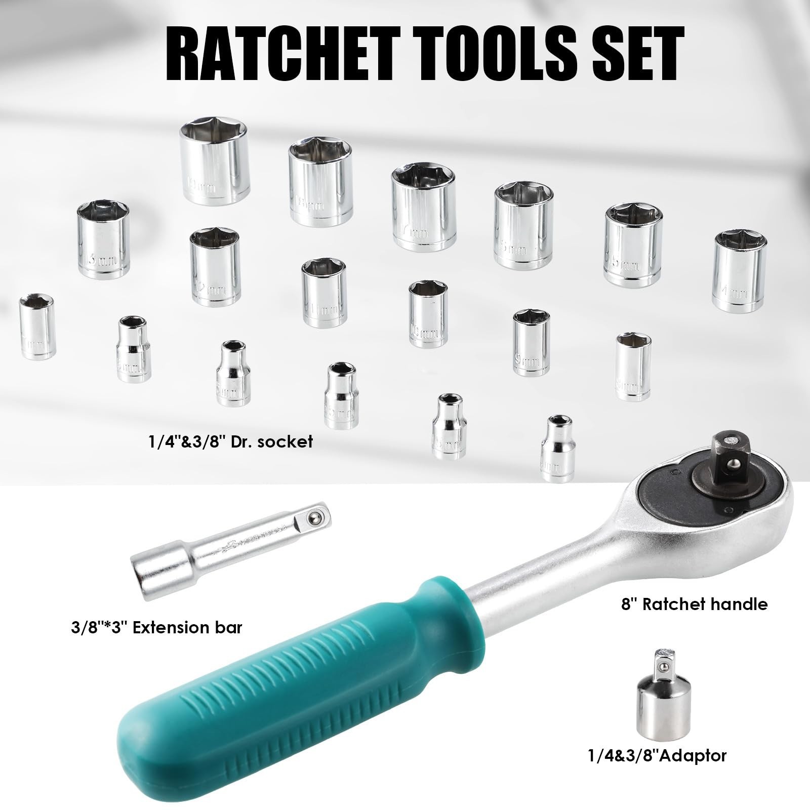 TLGREEN 79 Pieces Tool Set,Car Tool Kit,Basic Tool Kit with Tool Box,Ratchet ...