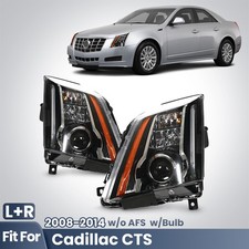 Upgrade Halogen Headlight For 2008-2014 Cadillac Cts Wo Afs Wbulb Leftright