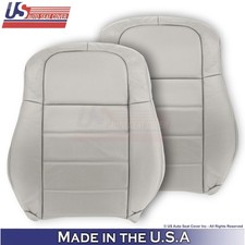 2005-2008 For Dodge Magnum Leatherette Front Top Seat Covers Light Graystone