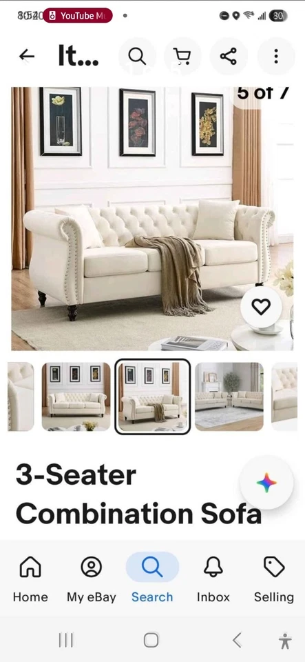 切斯特菲尔德豪华现代沙发 — 第 3/4 张图片