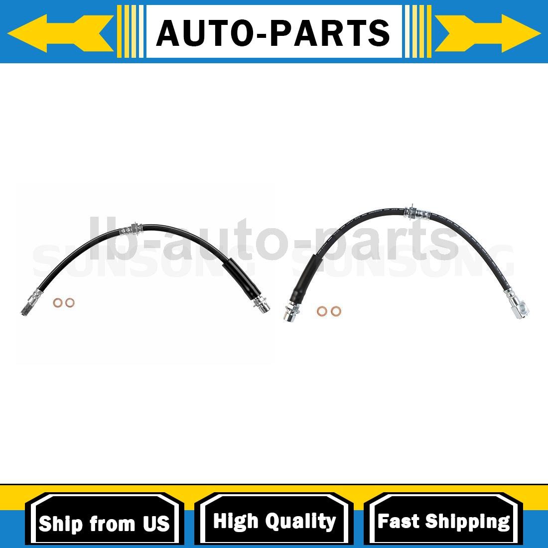 Front Brake Hose Line 2x For 2000-2002 Chevrolet Astro 4.3L AWD