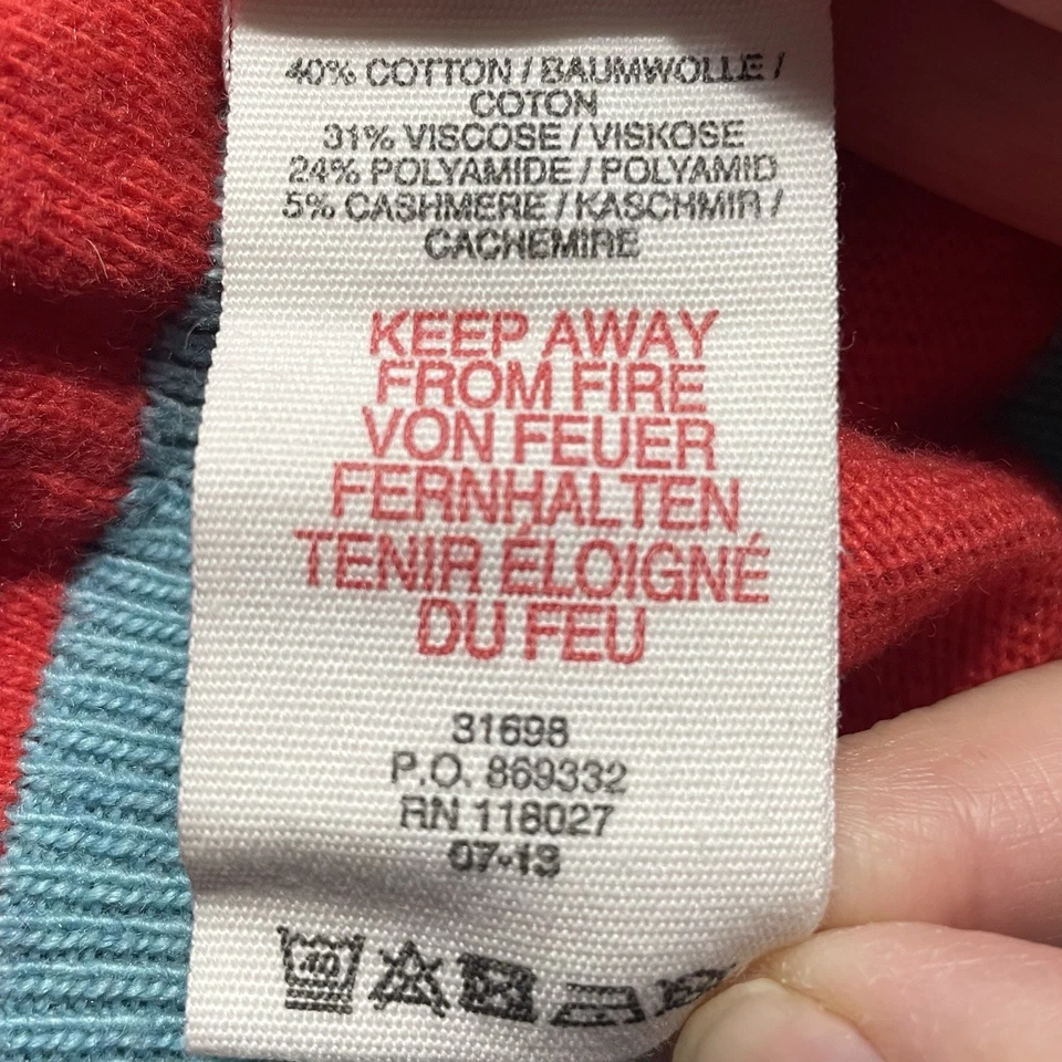 Mini Boden Suéter Cárdigan Niñas Talla 7-8 Años Rojo Floral Preppy Vacaciones Foto 4 de 4