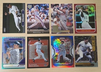 (8) Different Larry Walker Prizm/Insert/Parallel Lot Rockies/Expos Star HOF NM