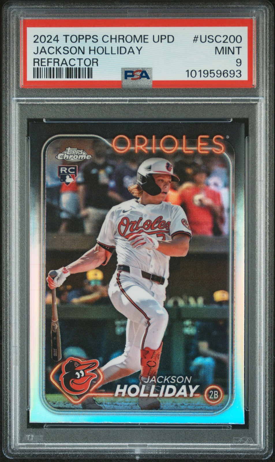 2024 Topps Chrome Update #USC200 Jackson Holliday Refractor PSA 9