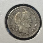 1903-O SILVER BARBER DIME, FINE DETAILS, COLLECTOR'S COIN, DIFFICULT MINT