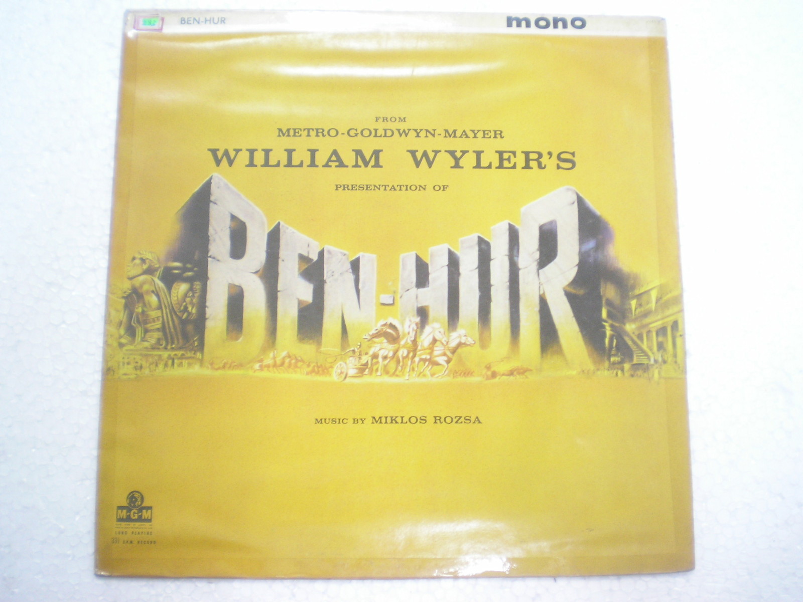 BEN HUR William Wyler Musical Highlights Rare DumDum LP India 283 EX Condition