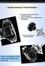 Kit X3 LED Headlight H7 LED Cree 6500k - 6000 Lumen 12V Xenon Fari Auto - Miniatura 4