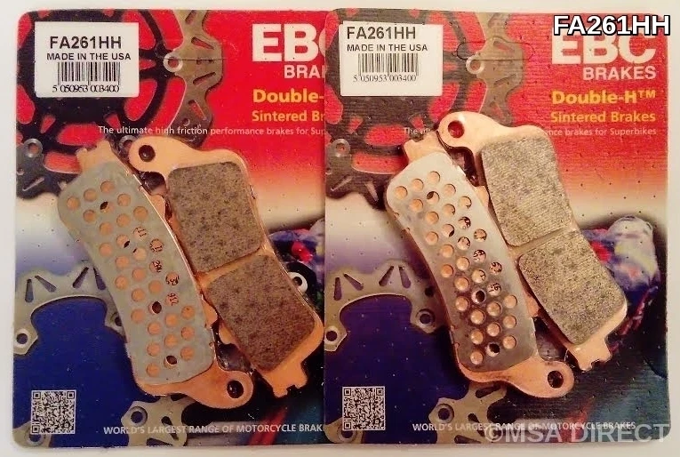 Pastillas de freno de disco delanteras sinterizadas EBC (2 juegos) para HONDA VTX1800 (2002 a 2008) Foto 2 de 4