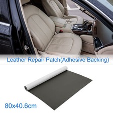 30"x16" Self Adhesive Leather Repair Patch Tap for Car Seat Sofa Trim Deep Gray