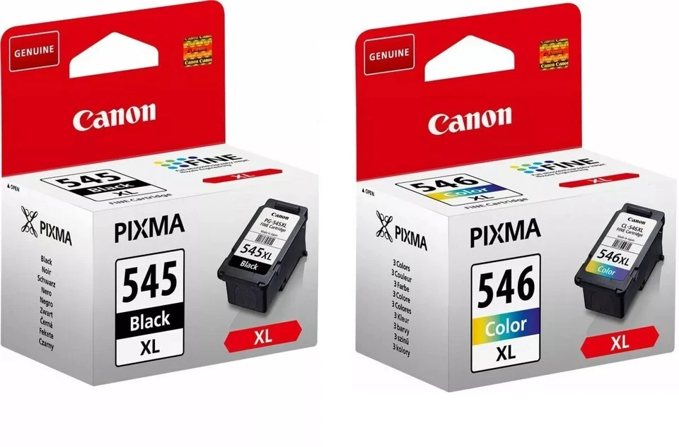 KIT 2 CARTUCCE CANON ORIGINALI alta capacità PG545 XL + CL546 XL nero + colore - Immagine 3 di 3