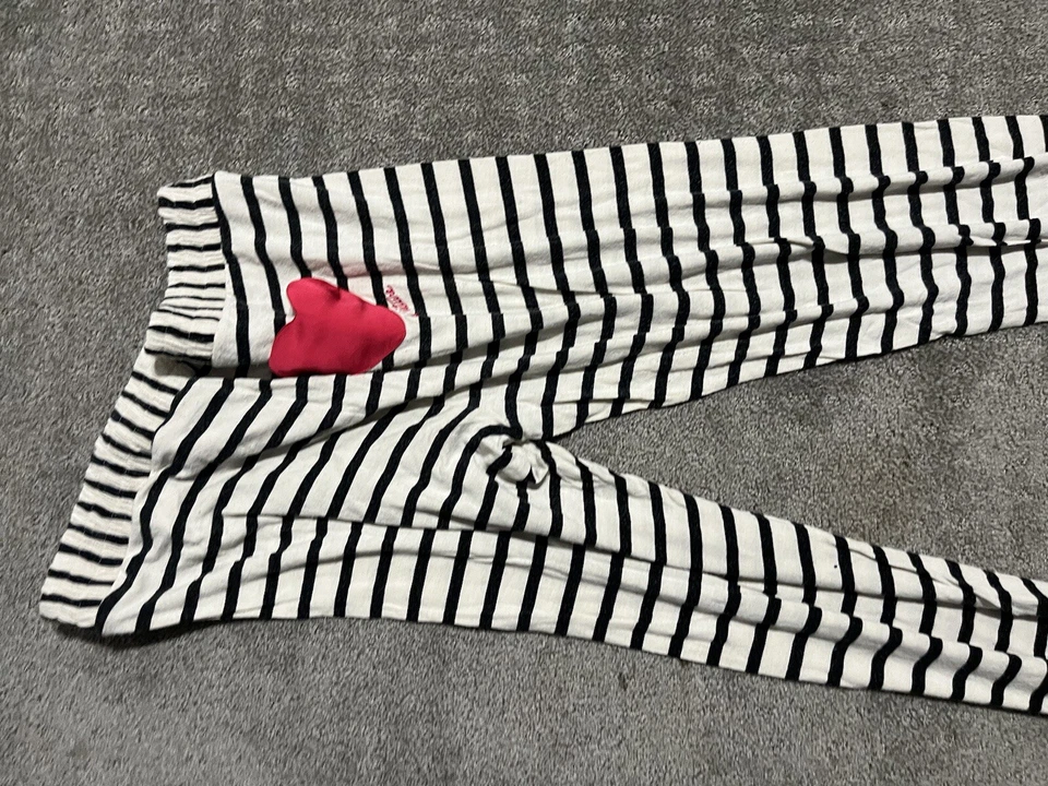 PANTALONES ELÁSTICOS DE SALÓN JUICY COUTURE PARA MUJER TALLA S BLANCO Y NEGRO DE PUNTO A RAYAS Foto 4 de 4