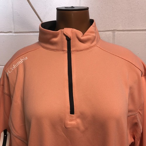 Women s Columbia Omni-Wick Long Sleeve 1/4 Zip Shirt PEACH - Size XXLarge 2XL - Picture 3 of 6
