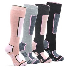 4 Paar Damen SKI Thermo Kniestr&uuml;mpfe Frostfighter Winter Vollfrottee Innenfutter