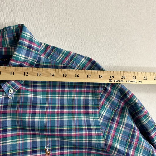 Polo Ralph Lauren Blue Plaid Oxford Button Down Shirt Mens Size 2XL Preppy - Picture 9 of 9
