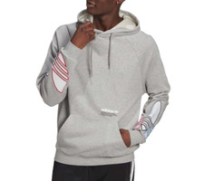 NWT Adidas originals 70 Adicolor Tricolor Hoodie, Grey Heather, GN3571, Sz S