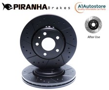 REAR DIMPLED GROOVED BRAKE DISCS FOR AUDI A6 A7 2.0 2.8 3.0 TDi TFSi 2008- 300mm