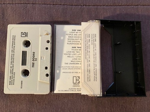 THE DOORS "13" 1970 COMPILATION ALBUM CASSETTE ELEKTRA TC-54079 EX COND - Picture 4 of 4