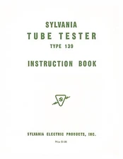 Sylvania Model 139 Tube Tester Manual