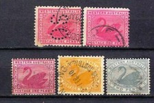 Western Australia (2) 5 Different Used Stamps
