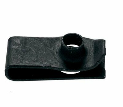 10x Befestigung klammer Blechmutter  F6 M6 x 1,0 Metall schwarz 428