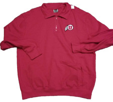 Stadium Utah Utes NCAA Sweatshirt Mens XL Red Long Sleeve1/4 Zipper Pullover