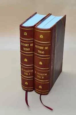 History Of Texas From Its First Settlement V. 1-2 1856 [Leather Bound] Set Of 2