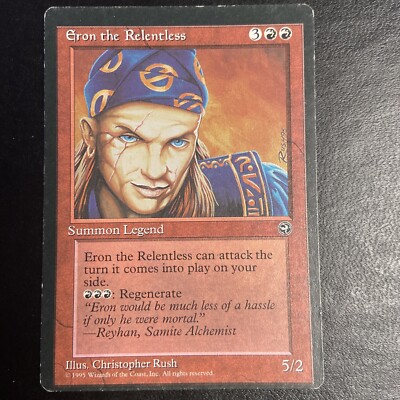 Eron the Relentless MTG Misprint Miscut Homelands