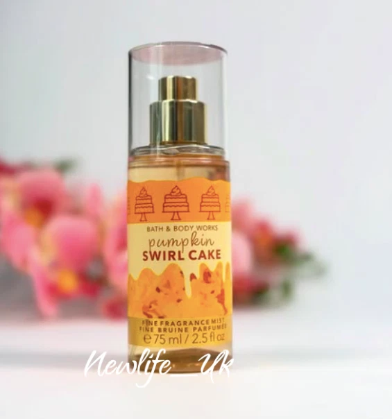 Bath & Body Works Pumpkin Swirl Cake Mini Fragrance Body Mist Travel Size 75ml