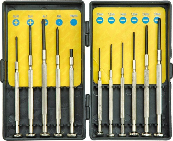 Mini Klein Schraubendreher Schraubenzieher Satz Set Kreuz Schlitz Uhrmacher Pc-image