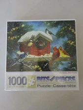 Bits and Pieces Christmas Bird Feeder 1000 Piece Puzzle New Linda Picken
