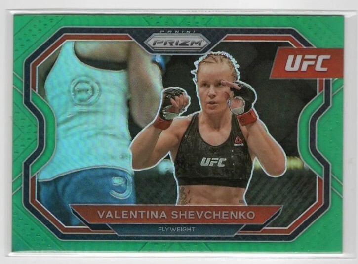 2021 Panini Prizm UFC  Valentina Shevchenko Green Prizm #139 Flyweight MMA