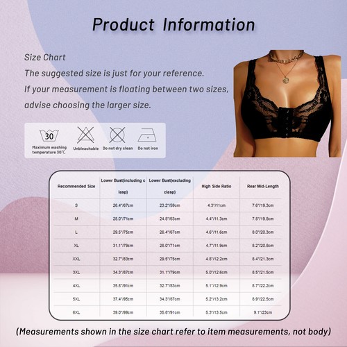 Women's Push Up Bras Front Buckle Underwear No Steel Ring Lace Bra Everyday Bra - Picture 54 of 66