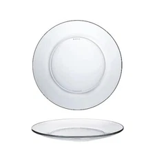 Made In France Lys 7 1/2 Inch Clear Dessert Plate Set Of 6