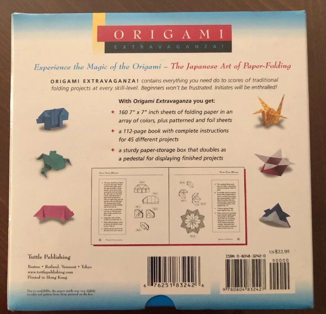 Origami Extravaganza! Folding Paper, a Book, and a Box: Origami Kit  Includes Origami Book, 38 Fun Projects and 162 Origami Papers: Great for  Both Kids