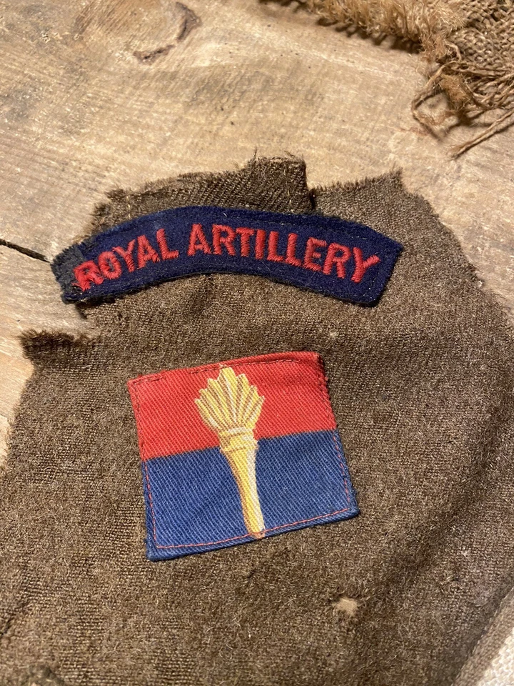 WW2 British 18th Training Brigade Royal Artillery Battledress Cut Off Insignia - Image 2 of 4