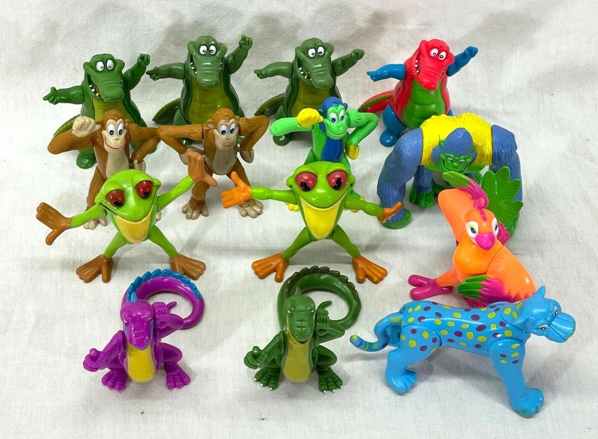 14 Rainforest Cafe PVC Animal Toy Figures Gorilla Monkey Iguana