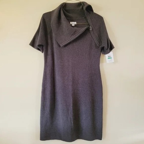 Calvin Klein Pulloverkleid anthrazitgrau Large Kurzarm neu mit Etikett 134 $ - Bild 8 von 10