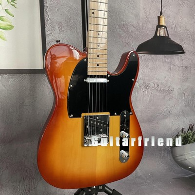 Sunburst TL 6String Standard Electric Guitar Solid Basswood Body Maple Fretboard