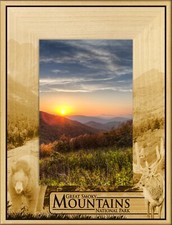 Great Smoky Mountains National Park Laser Engraved Wood Frame Portrait (8 x10)  