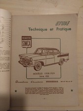 REVUE TECHNIQUE SIMCA VEDETTE 420 V8 2351 Cc Beaulieu Marly Chambord 1958 1959