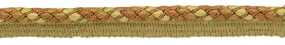 Decorative Twisted Rope Cord with Lip, Color# VL04 [Sold By The Yard]