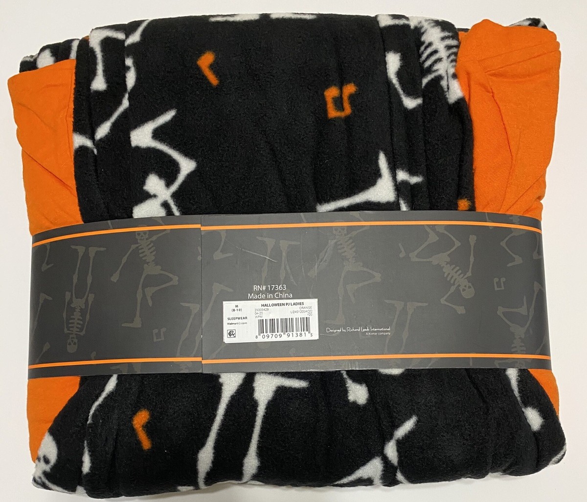 Halloween PJ set Ladies M Medium Glow Dark Boo Crew NWT Matching