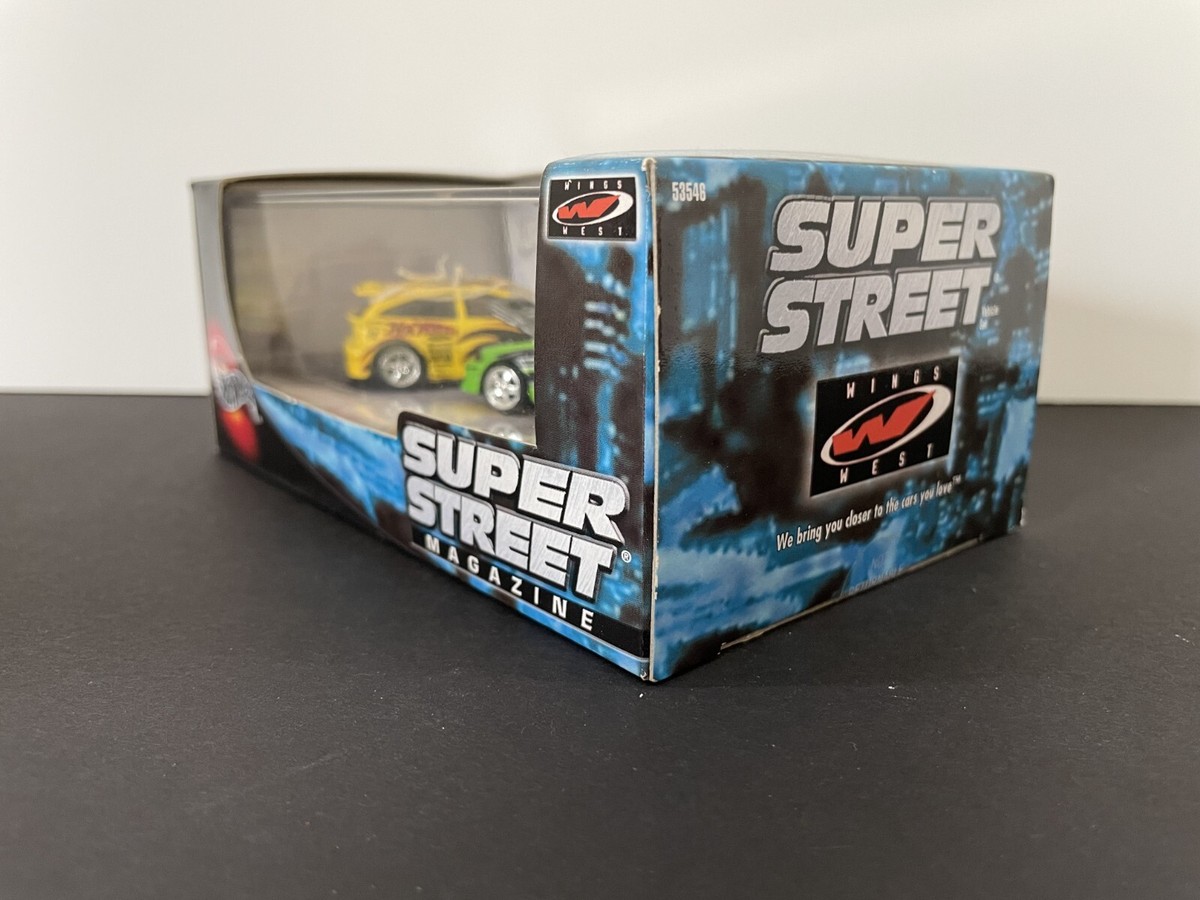 HOT WHEELS HONDA CIVIC SI GREEN SUPER STREET FORD FOCUS YELLOW
