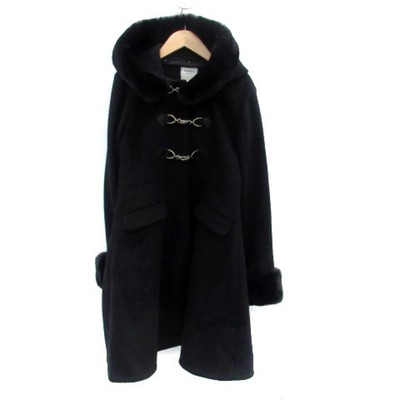 TTY & CO TITTY Duffle Coat 2 Way Collarless Long Length Hooded 