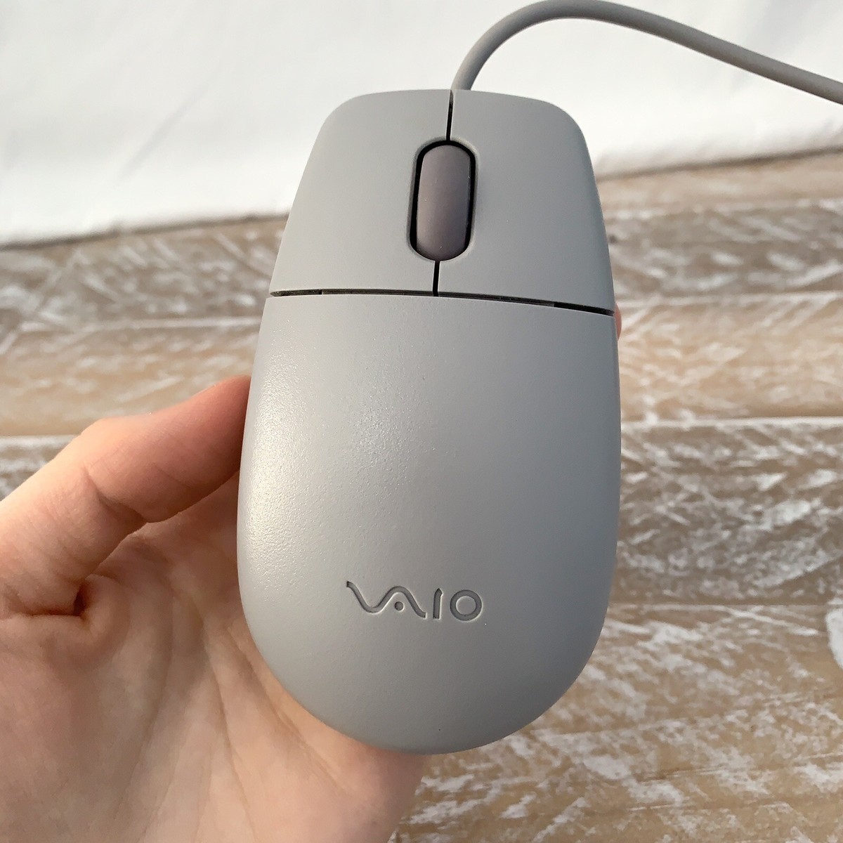 Genuine Grey Sony Vaio Wired PS/2 Mechanical Computer Mouse Genuine Grey Sony Vaio Wired PS/2 Mechanical Computer Mouse
